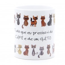 Caneca Café e Gato