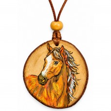 Colar de Madeira Cavalo Colar de Madeira Cavalo