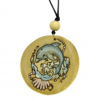 Colar de Madeira Golfinho