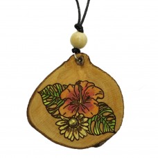 Colar de Madeira Hibisco