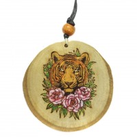 Colar de Madeira Tigre