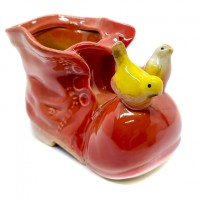 Bota com Passarinho Porta Treco