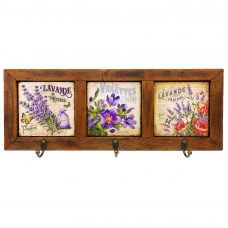 Cabideiro 3 Azulejos Lavanda e Violeta Cabideiro 3 Azulejos Lavanda e Violeta
