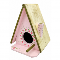 Casa para Passarinho Chalé Rosa