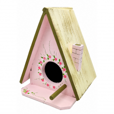 Casa para Passarinho Chalé Rosa