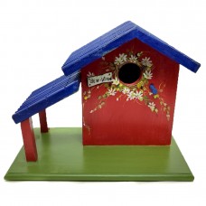 Casa para Passarinho com Varanda Vermelha