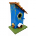 Casa para Passarinho com Chaminé Azul