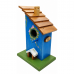 Casa para Passarinho com Chaminé Azul