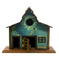 Casa para Passarinho Celeiro Verde Tiffany
