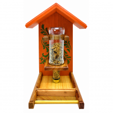 Comedouro Garrafa para Pássaros Arabesco Folhas