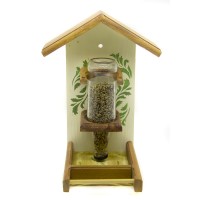 Comedouro Garrafa para Pássaros Arabesco Folhas
