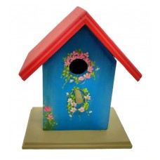 Casa para Passarinho Alta Azul e Vermelha