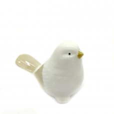 Passarinho Cerâmica Pequeno Branco