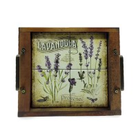 Bandeja Azulejos Lavandula Quadrada