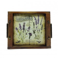 Bandeja Azulejos Lavandula Quadrada Bandeja Azulejos Lavandula Quadrada