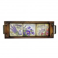 Bandeja Azulejos Lavanda e Violeta Lavabo G