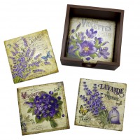 Porta Copos Lavanda e Violeta