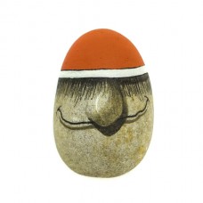 Pedra Pintada Caricatura Homem de Gorro