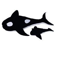 Orca com filhote Pelúcia